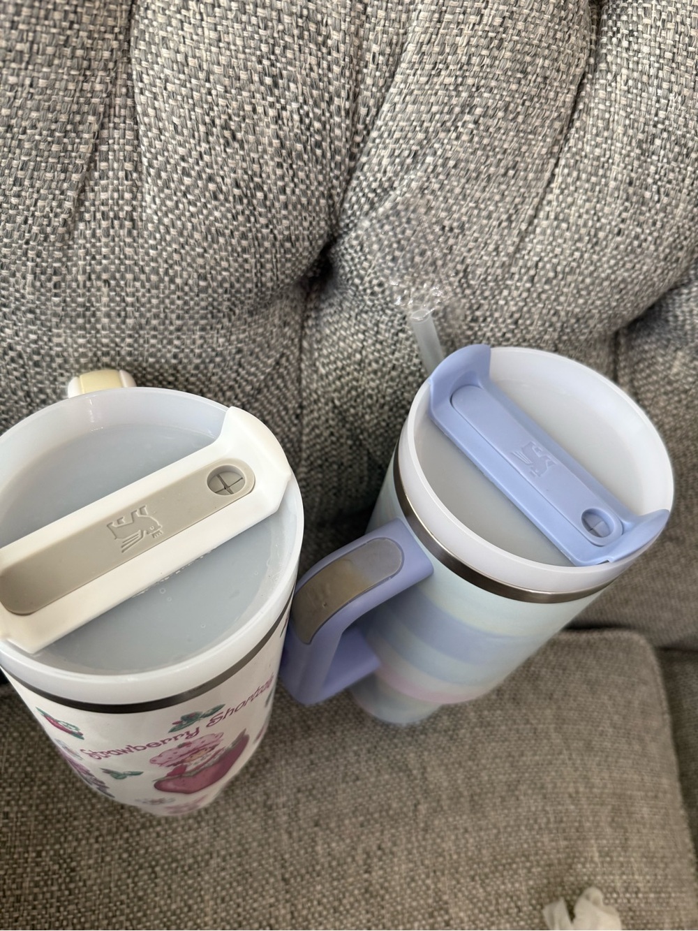 Stanley Travel Mugs - Floral Strawberry Print & Pastel Blue Ombre - Picture 5 of 7